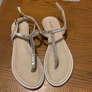 Aldo sandals brand new never worn shimmer